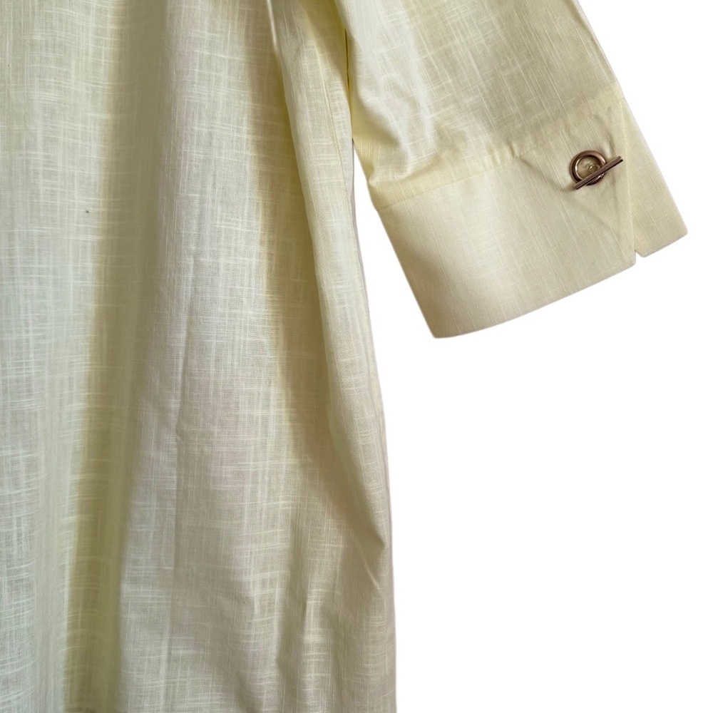 MING WANG 100% Cotton Preppy Lightweight Minimalist Lagenlook Chic Tunic M NWT - Picture 8 of 11